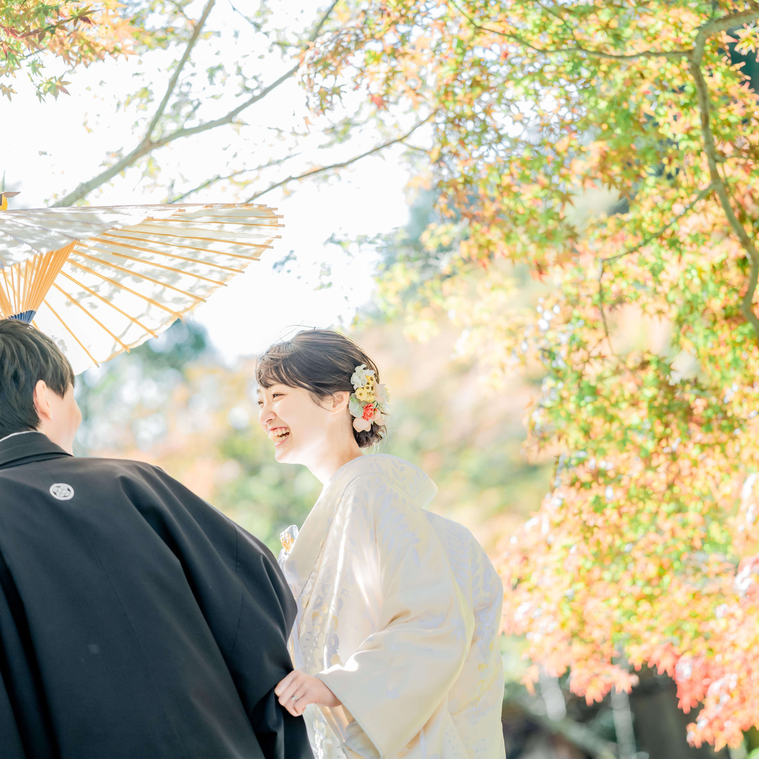 ユーモアウェディングの結婚写真｜京都のロケーション前撮り